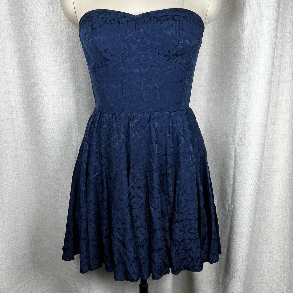 Rebecca Taylor Strapless Fit & Flare Party Dress 100% Silk Sweatheart Neckline 8